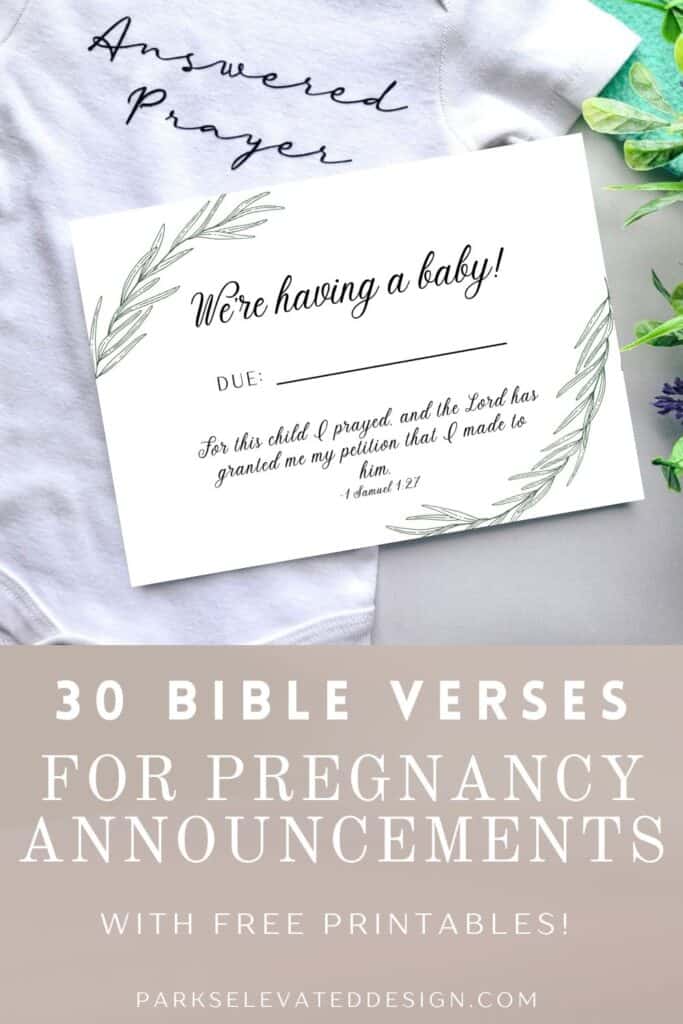 30 Bible Verses For Pregnancy Announcements (With Printable) Parks
