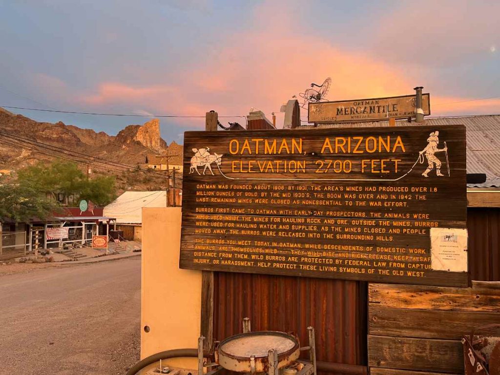 A Guide for Visiting Historic Oatman, AZ PARKS etc.