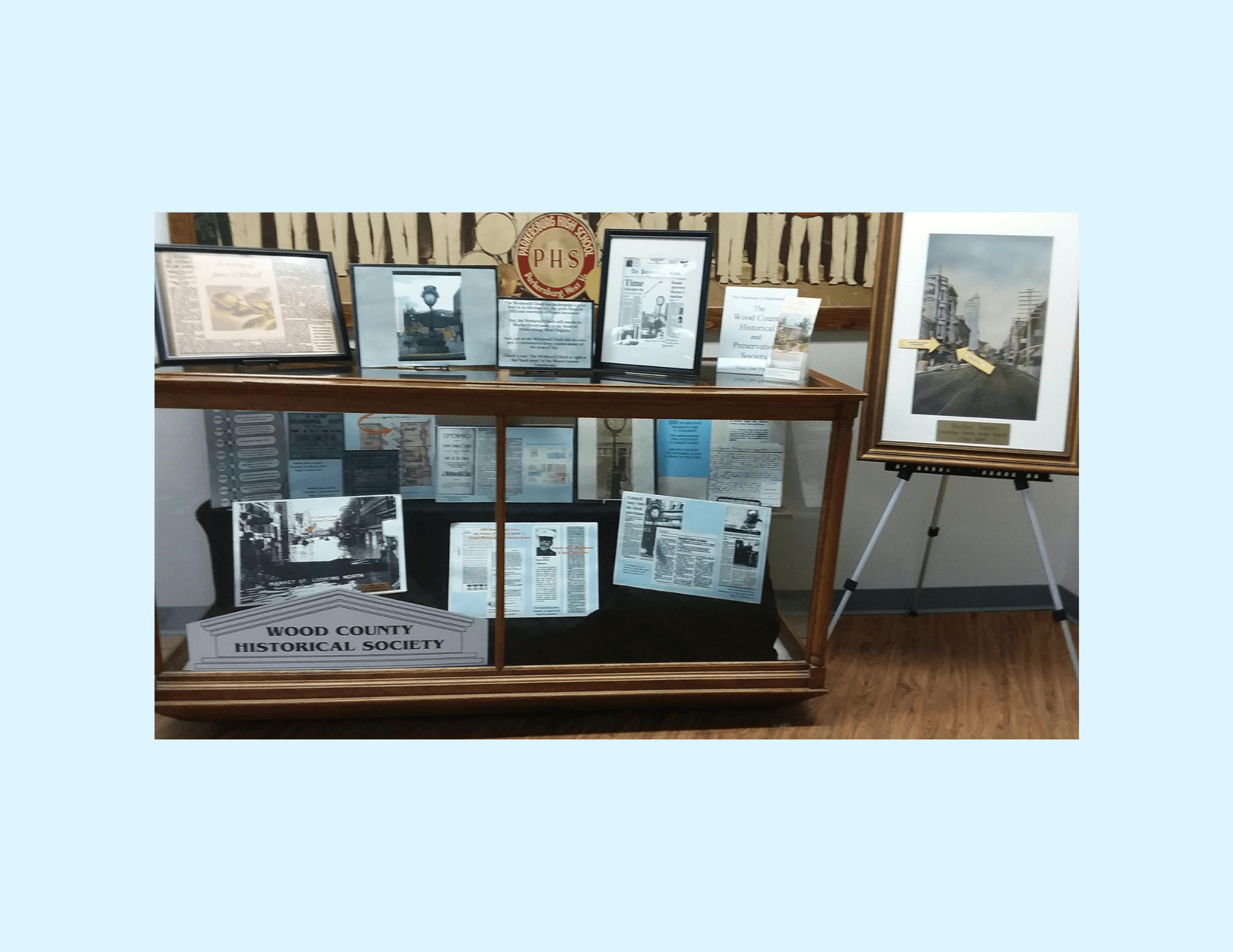 Wetherell Clock Display Parkersburg & Wood County Public Library