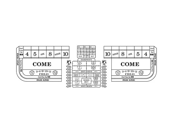 Printable Full Craps Table Layout | Parlay Nation - How to Play Craps