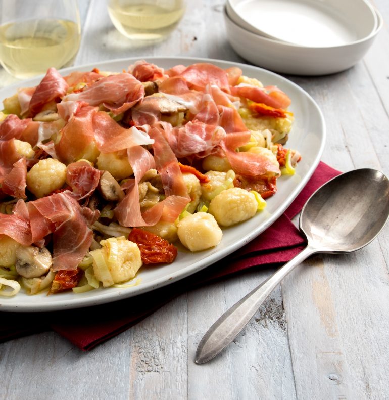 Gnocchi Pasta with Prosciutto di Parma Prosciutto Di Parma