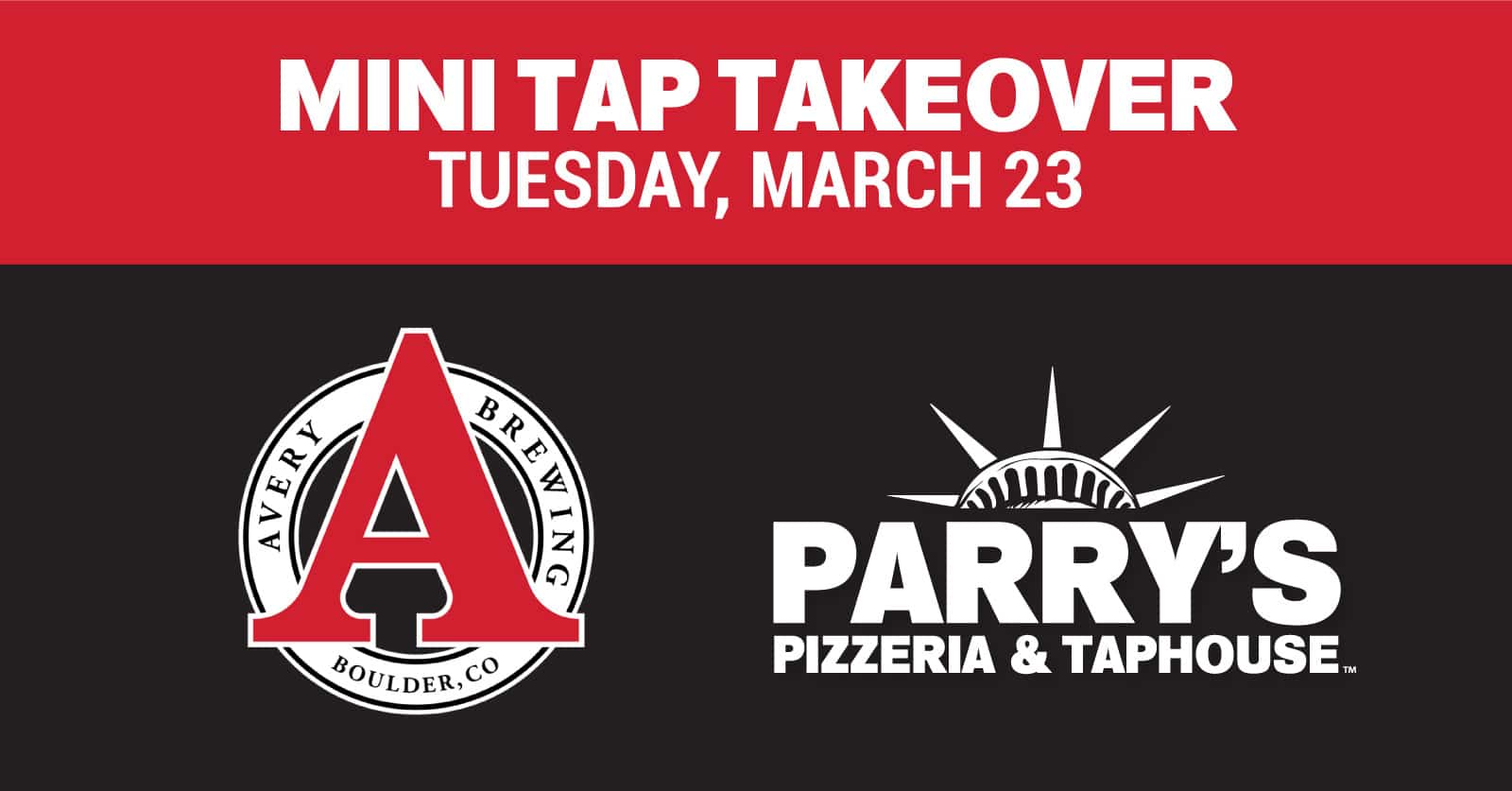 Events In Late July In The Highlands 2023 Avery Mini Tap Takeover Parry's Pizzeria & Taphouse