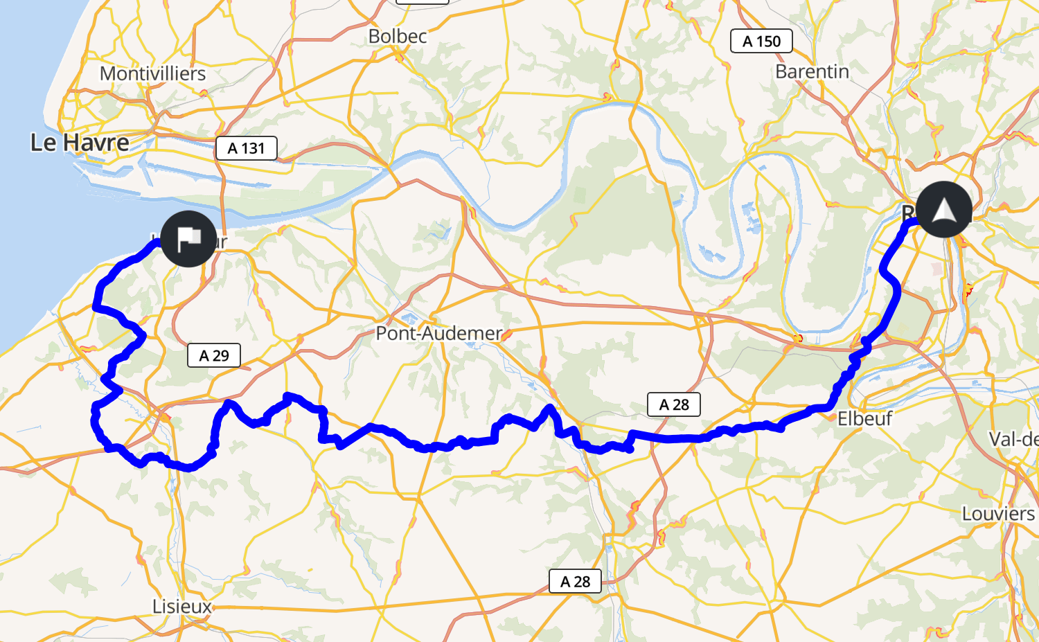 Rouen honfleur rive gauche