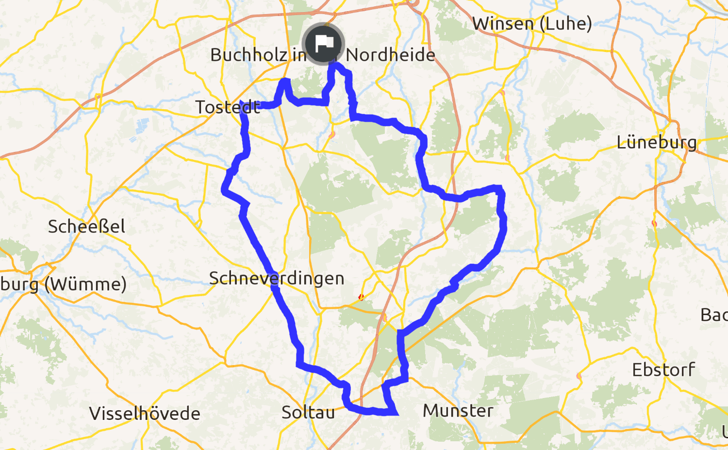 Wanderwege Lüneburger Heide Karte 2hTour rund um die Lüneburger Heide