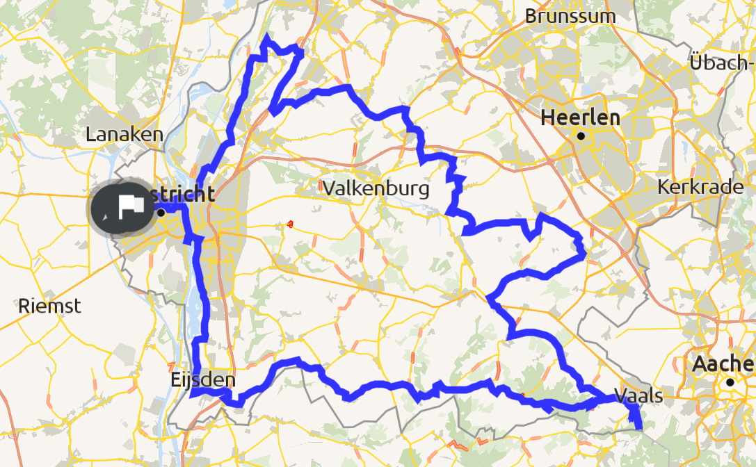 Mergelland Karte Mergelland route