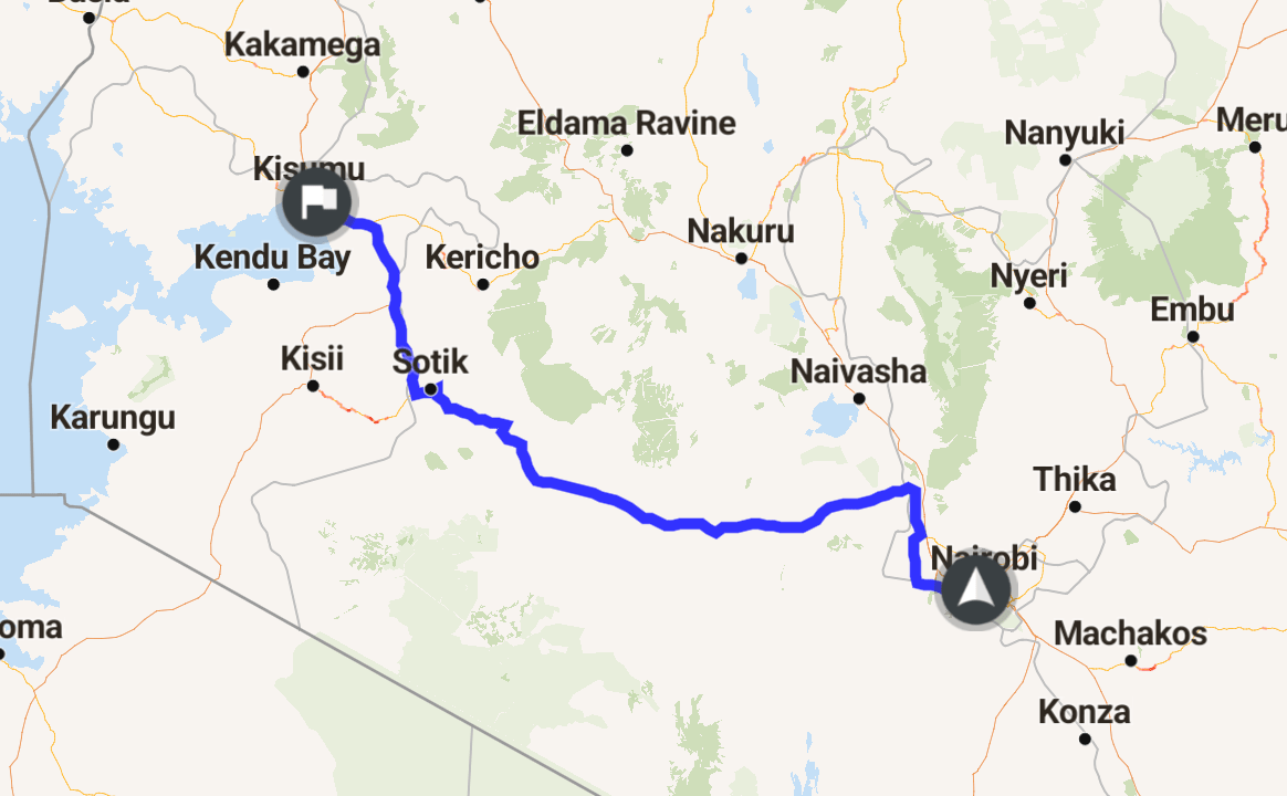 Nairobi to Kisumu