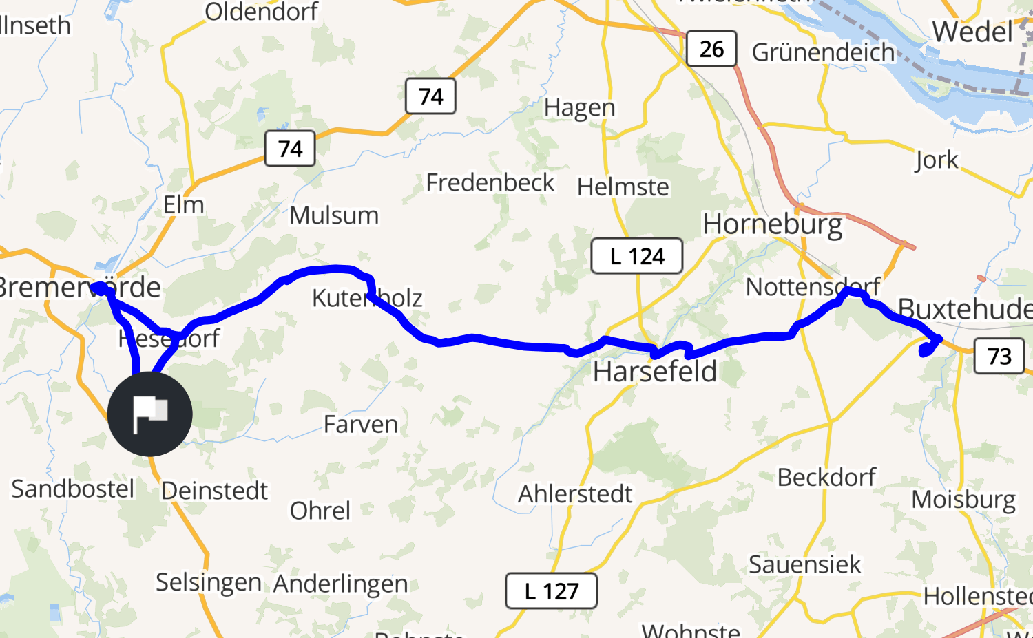 Landkarte Buxtehude Buxtehude