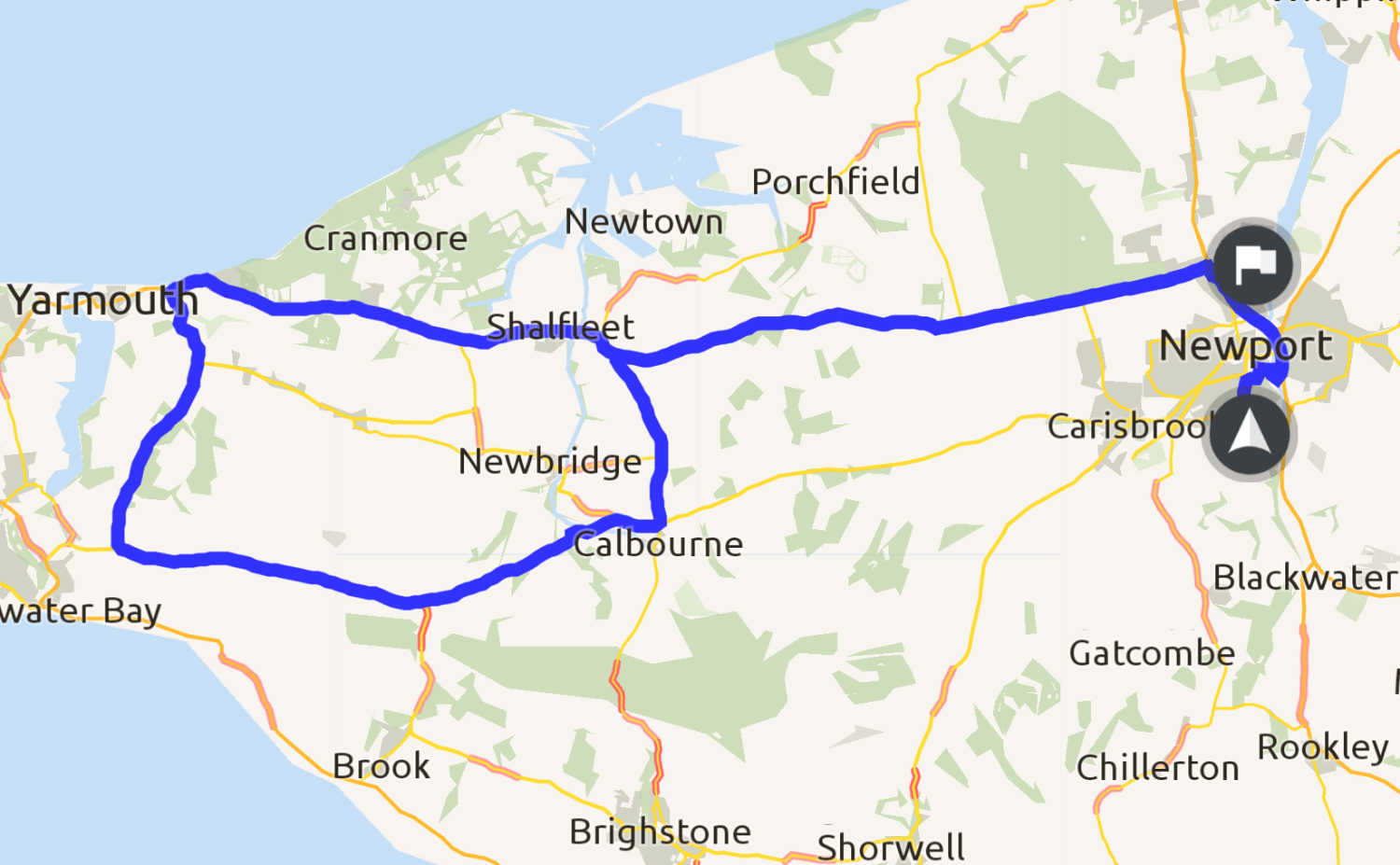 Quick ride out to Yarmouth from Newport