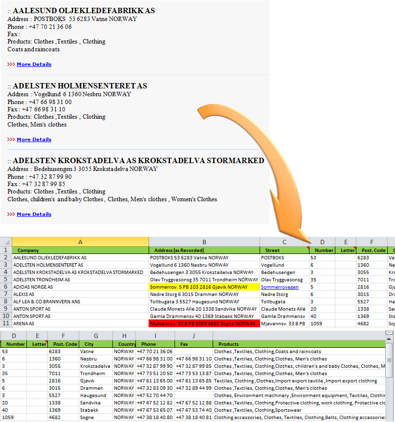 Word Table to Excel Columns ParserMonster