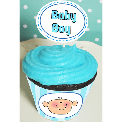 Baby Boy Party "CupcakeWrappers" Parties and Patterns Downloads