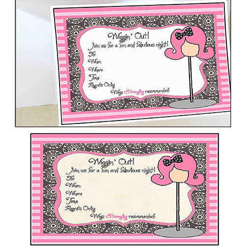 Printable Wiggin' Out Party Invitation Parties and Patterns Downloads