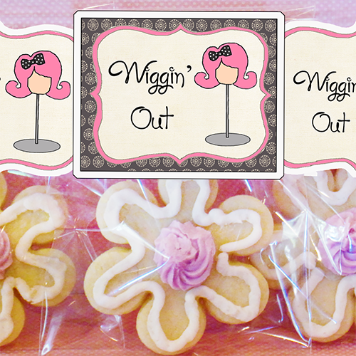 Printable Wiggin' Out Party Labels Parties and Patterns Downloads