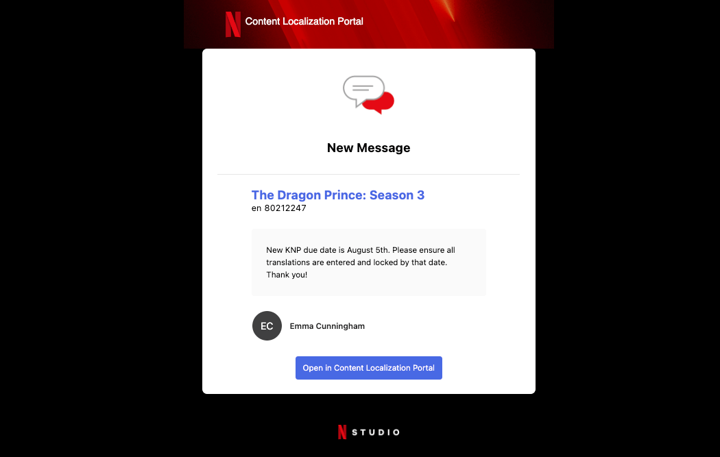 Comms Email Notifications Now Include Deeplinks Netflix Partner