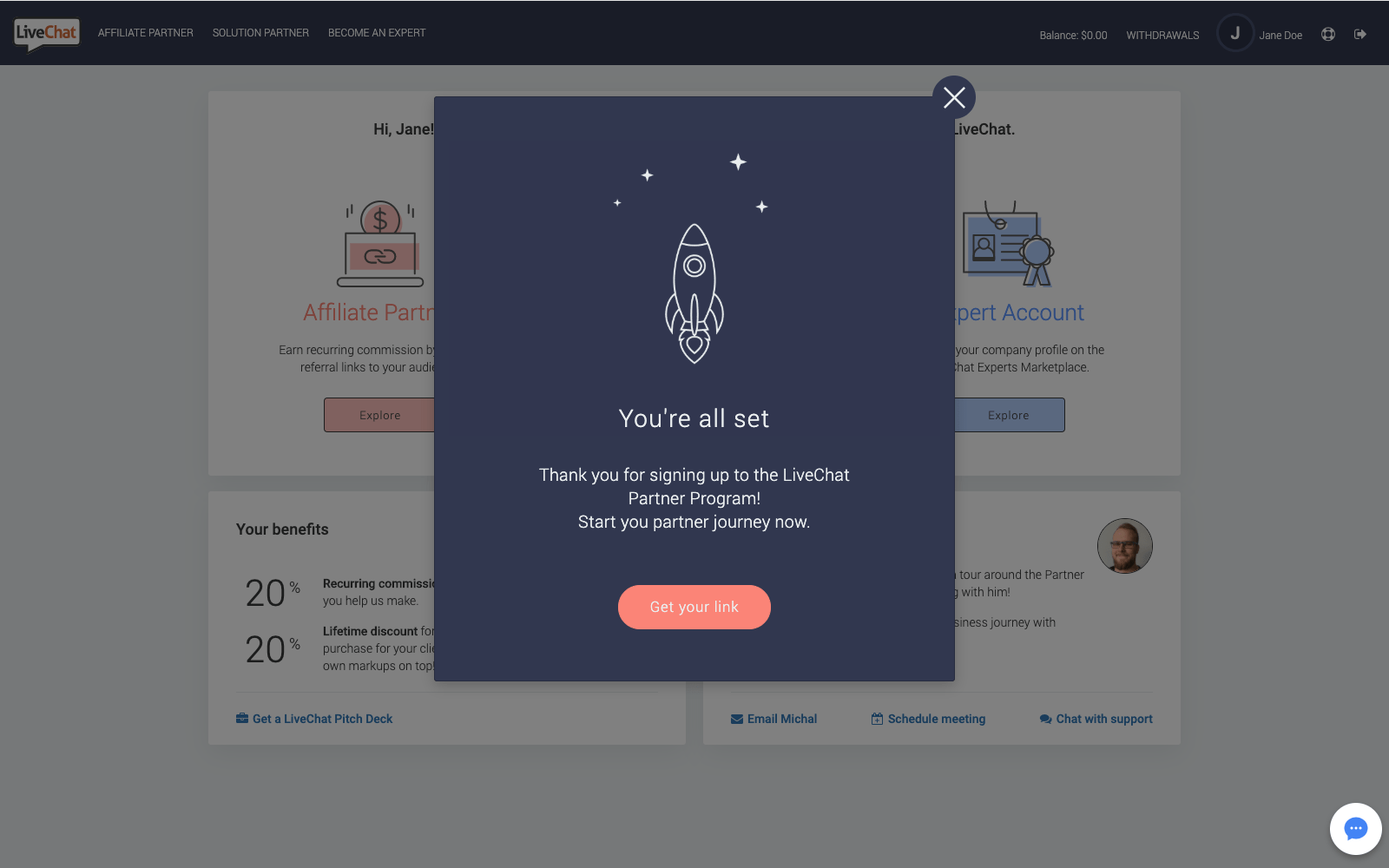 How to create a Partner account LiveChat Partner Program