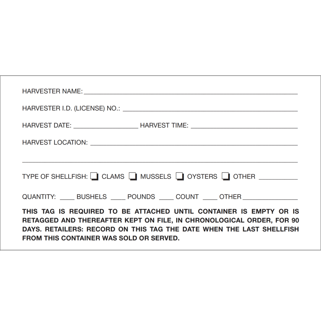 Shellfish Tags | Choice Graphics