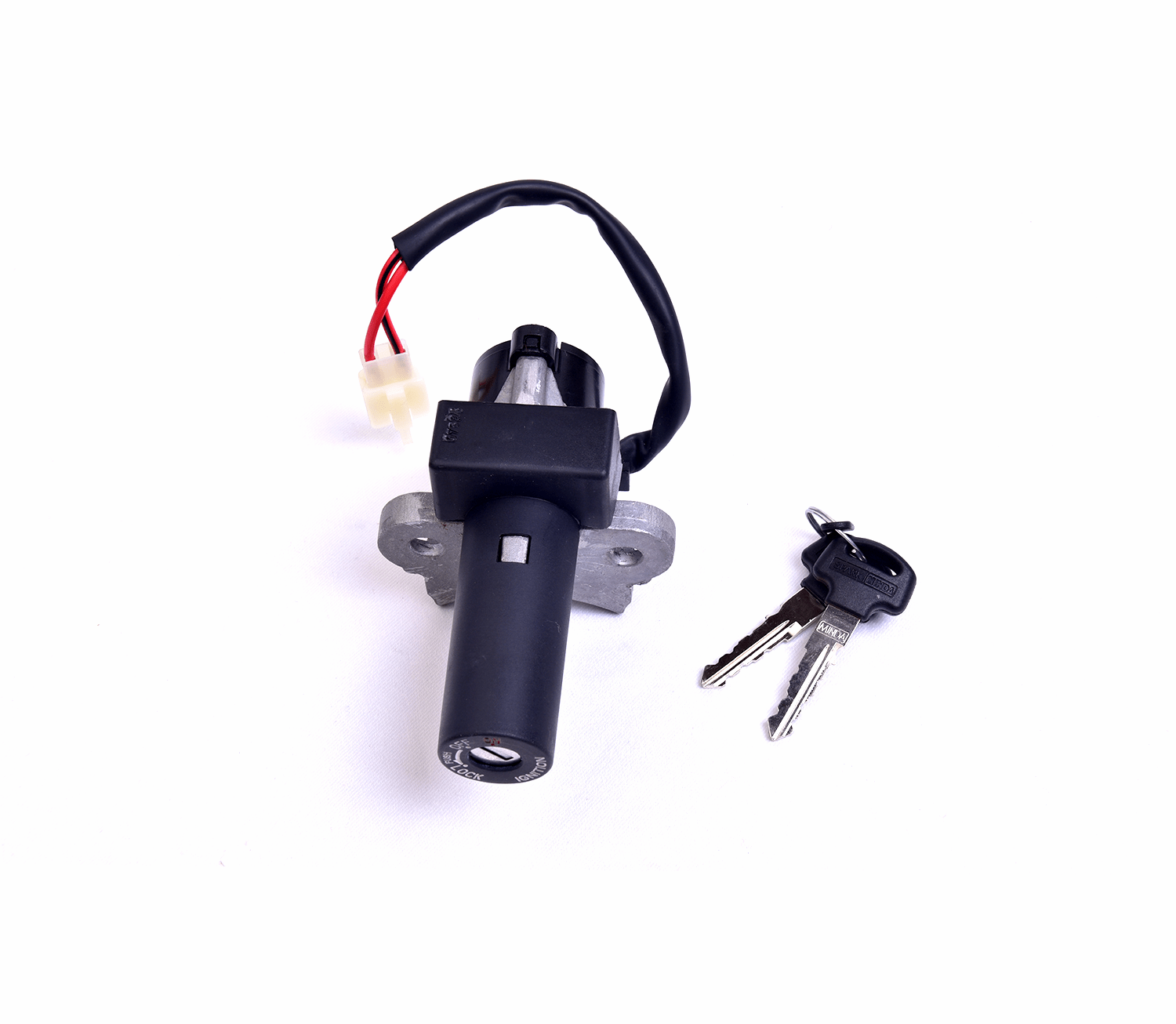 Ignition Switch 2 Pin Coupler For Hero Splendor Plus i3S BS4 Spark Minda