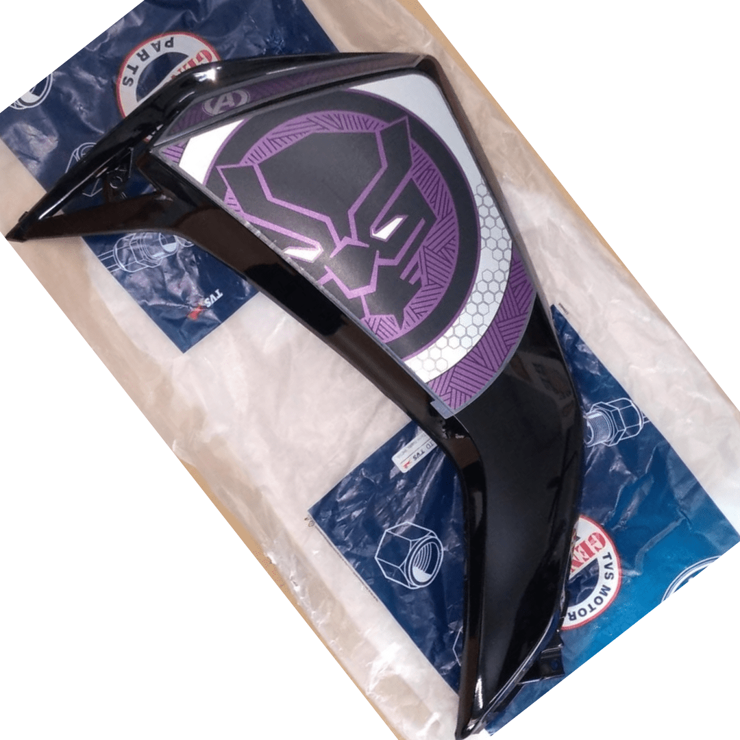 Panel Bottom Right Side Stealth Black With Tapeset For TVS Ntorq 125