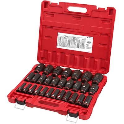 MILWAUKEE - 49-66-7016 - 1/2" Drive SAE & Metric Deep Socket Set