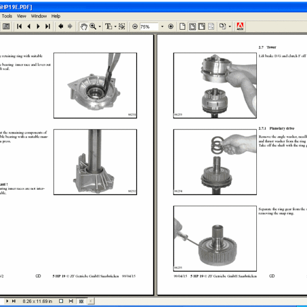 ZF 5HP-19 Transmission Repair Manual PDF