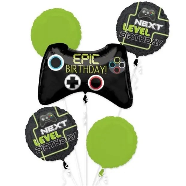 Gaming Controller Balloon Bouquet Party Helium Balloons