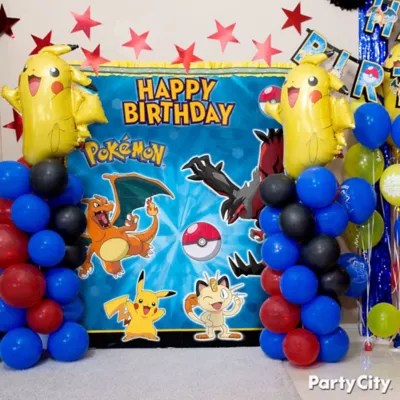Pokemon Pikachu Balloon Tower DIY Party City