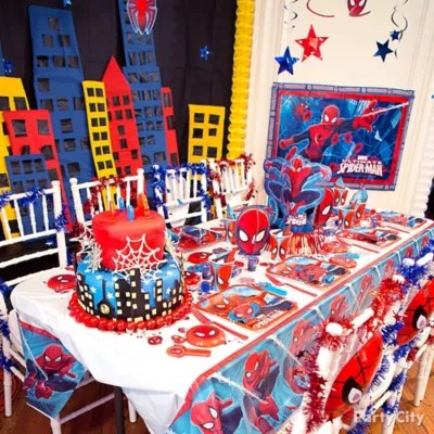 Spider Man Party Table Idea Table Decorating Ideas Spider Man Party