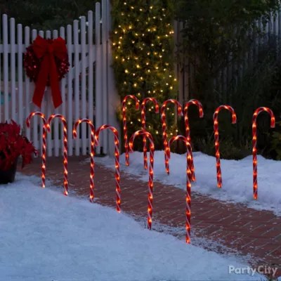 Candy Cane Walkway Idea Party City