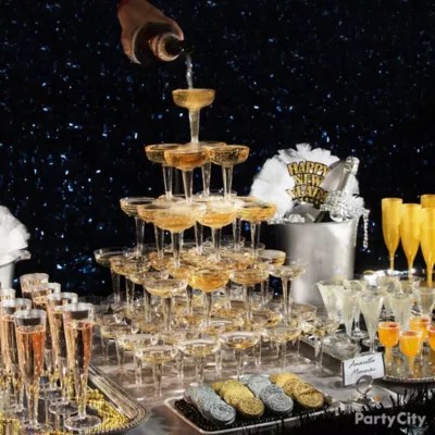 NYE Champagne Tower Table Party City