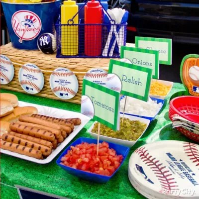 Baseball Custom Food Labels Idea Homerun Baseball Party Ideas