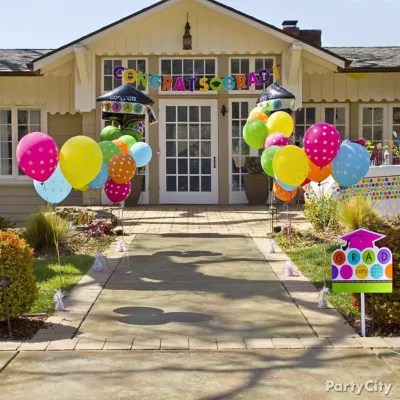 Graduation Balloon Party Entrance Idea Colorful Graduation Party