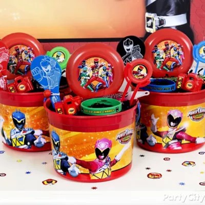 Power Rangers Favor Bucket Idea Favor Ideas Power Rangers Party