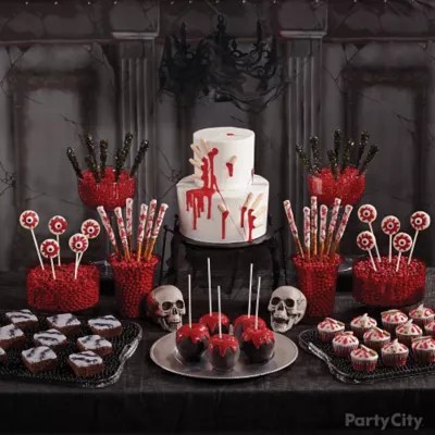 Bloody Good Halloween Treats Table Idea Party City