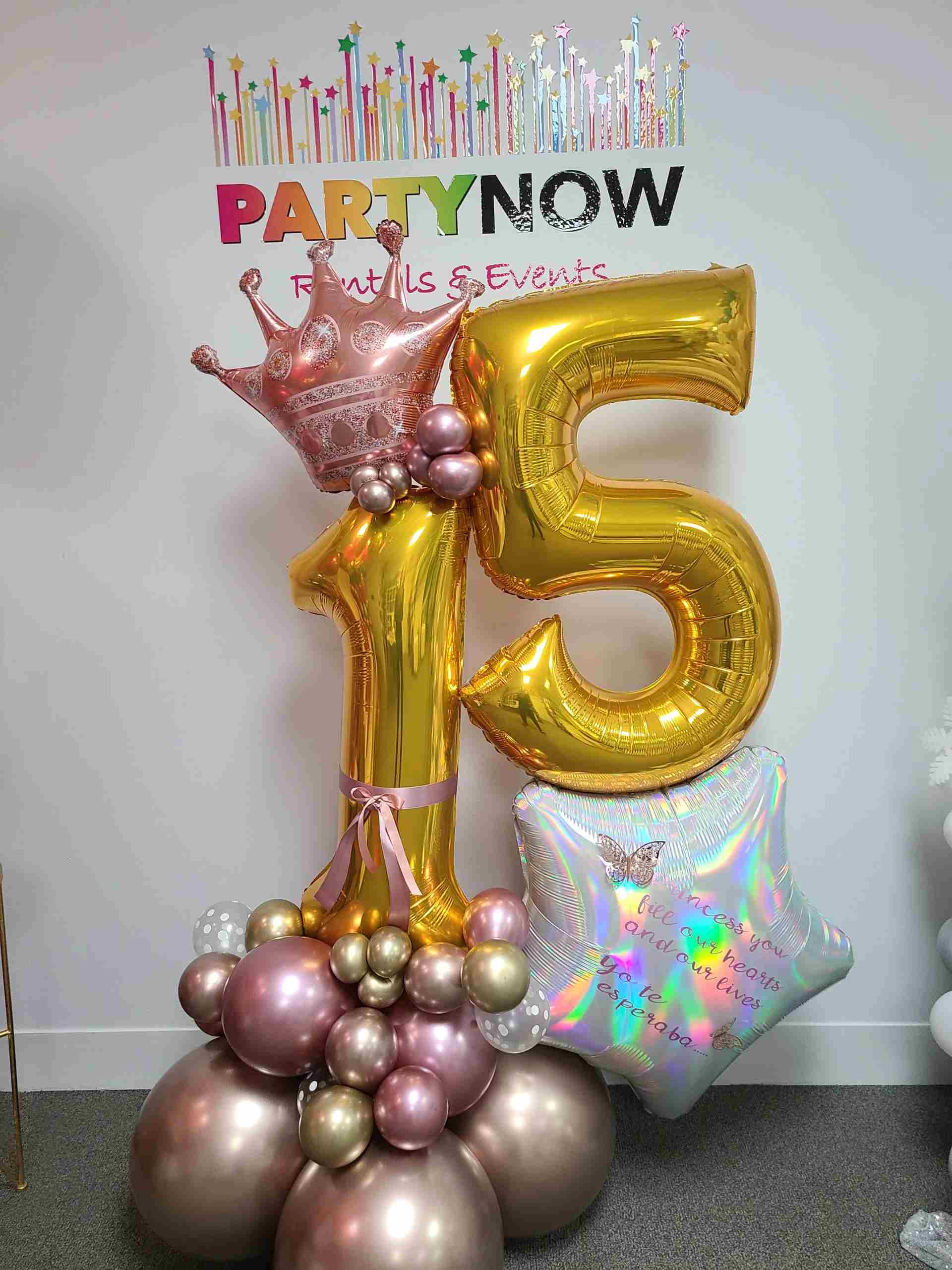 Customizable Number Balloon Bouquet in tampa Party Now