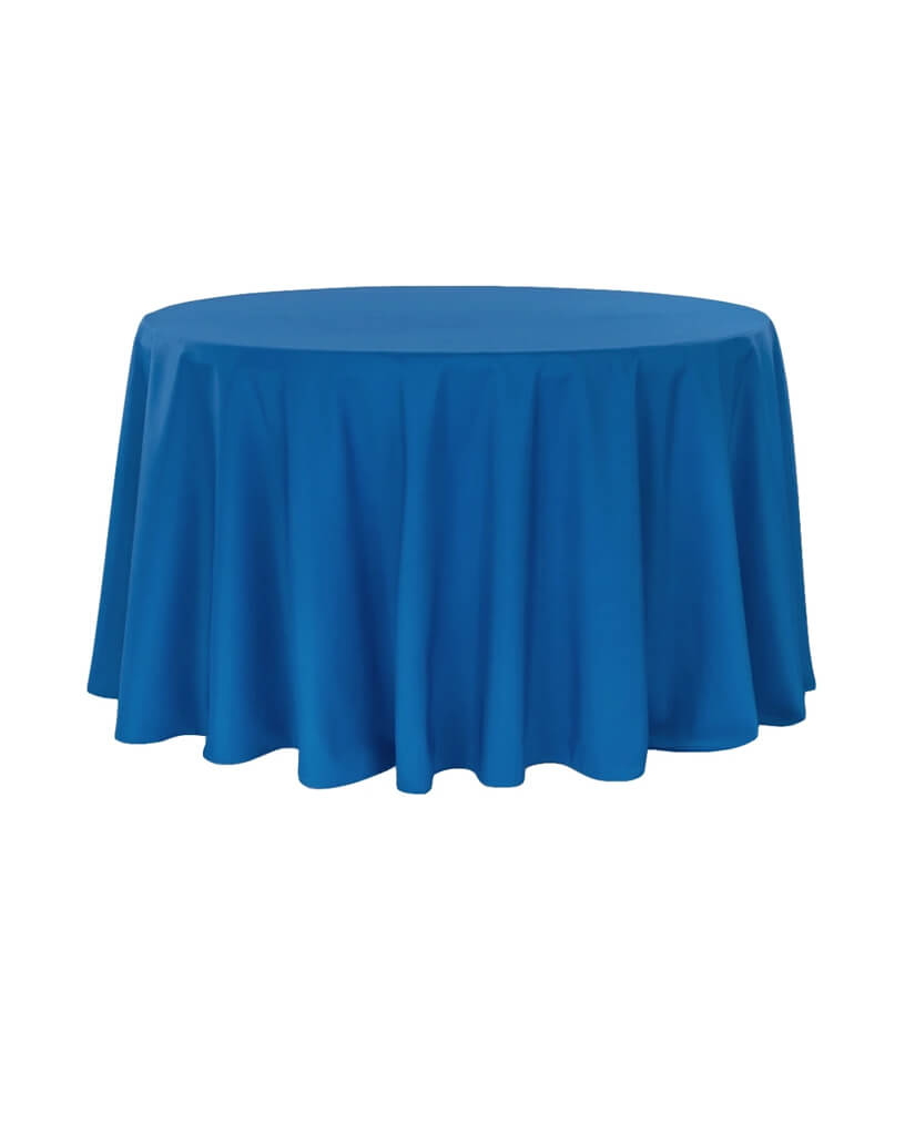 Polyester 108" Round Tablecloth Royal Blue Party On Demand Los