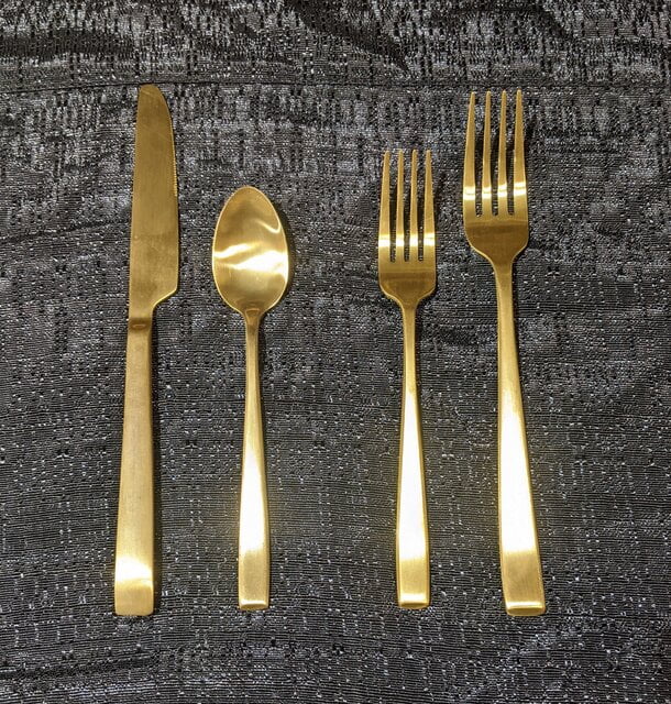 Coventry Gold Satin Salad Fork Party Party Event Rentals