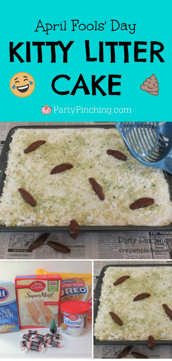 Kitty Litter Cake April Fool's Day Cake Recipes Fake Poop Cake