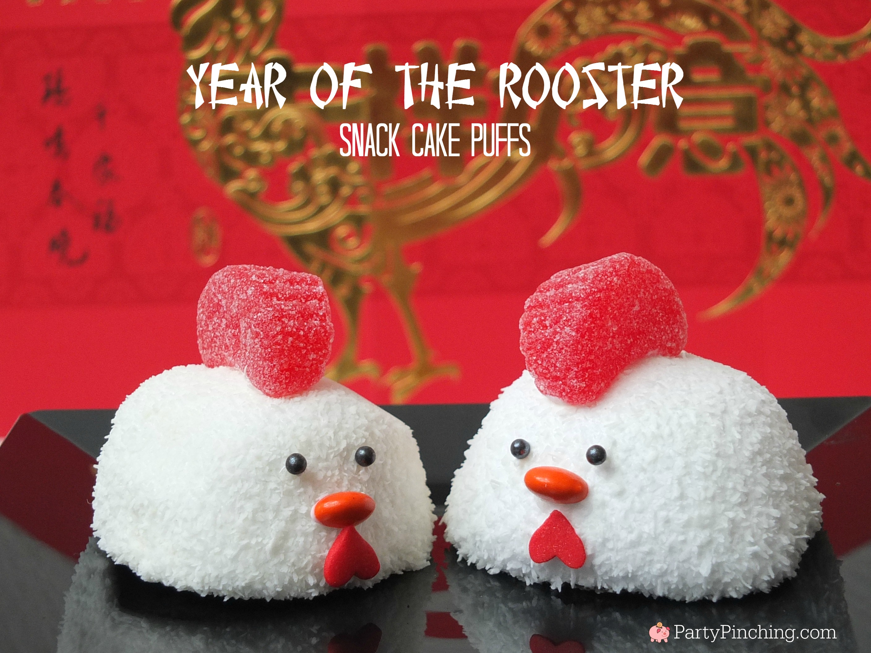 Year of the Rooster Snack Cake Puffs, Chinese Lunar New Year food ideas