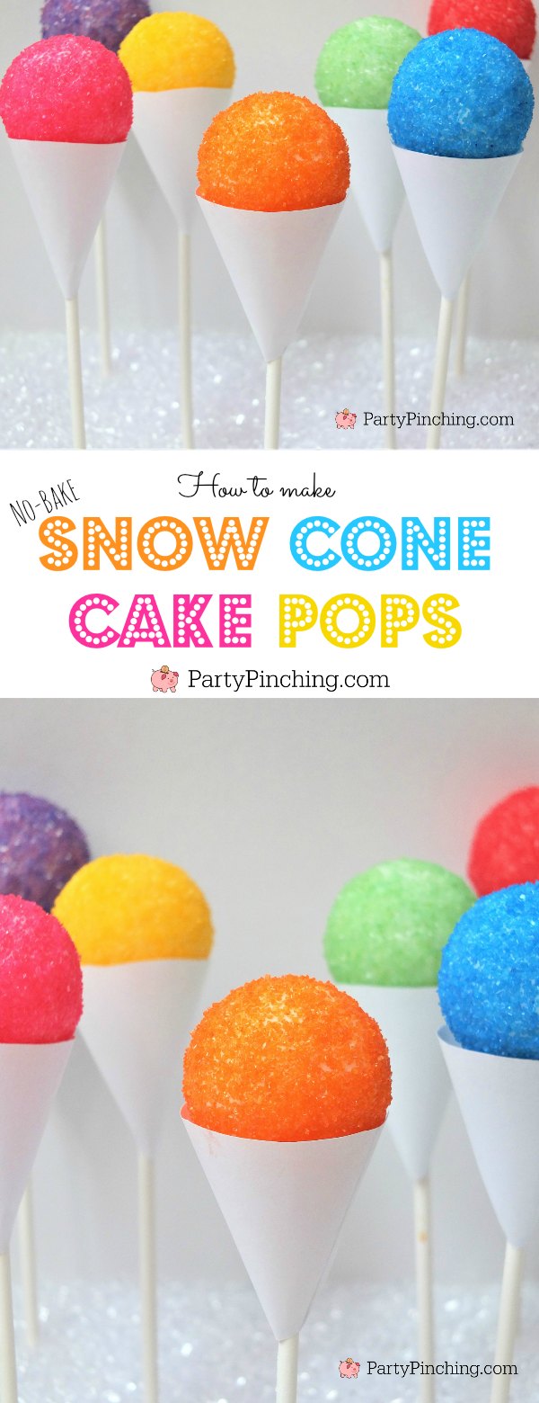 Snow cone cake pops cute summer treat easy to make