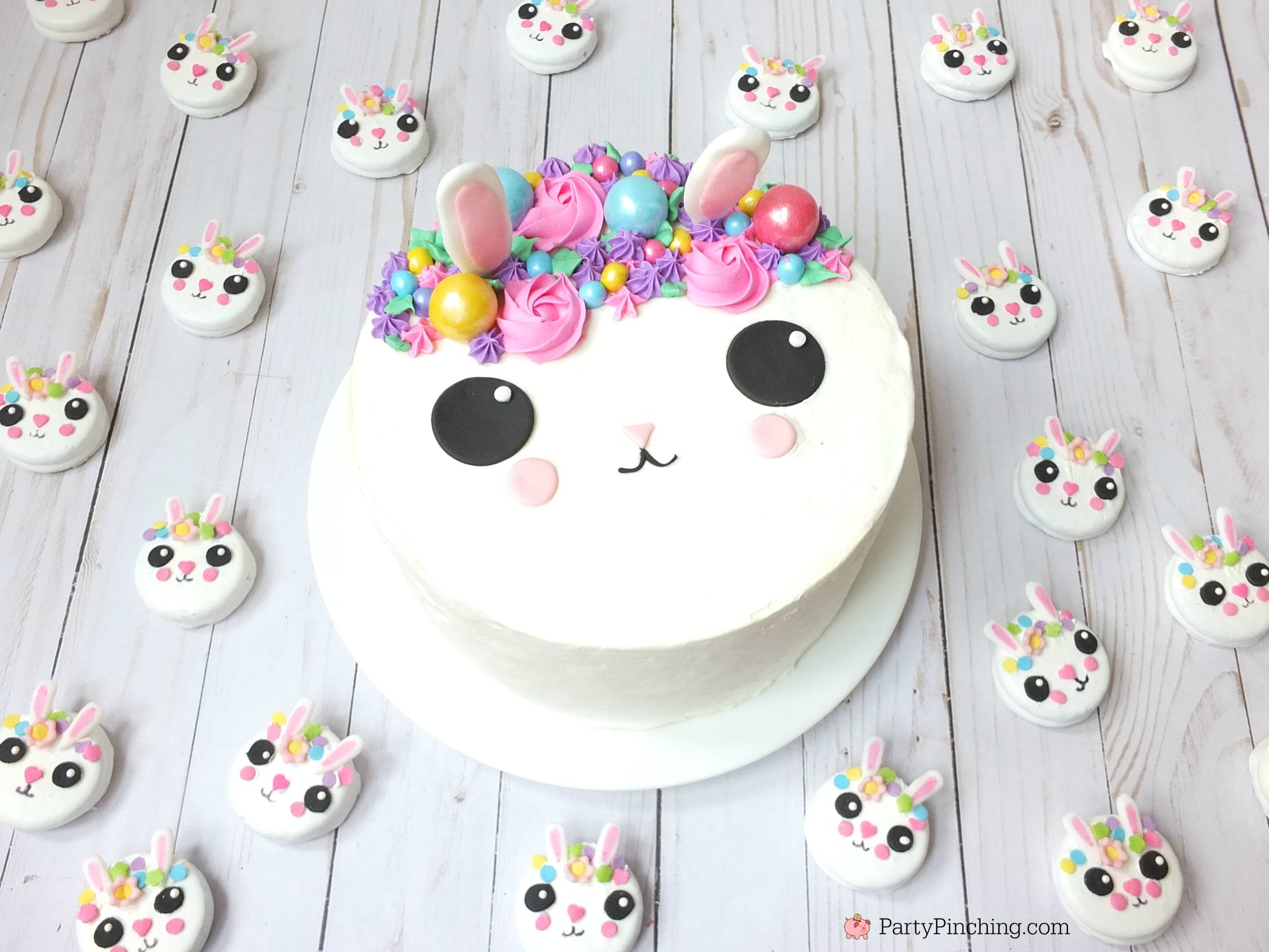 Bunny cake, bunny oreo cookies best easy cute bunny Easter cake recipe