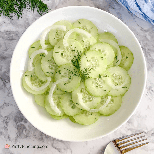 Classic Cucumber Dill salad, grandma's cucumber dill vinegar recipe