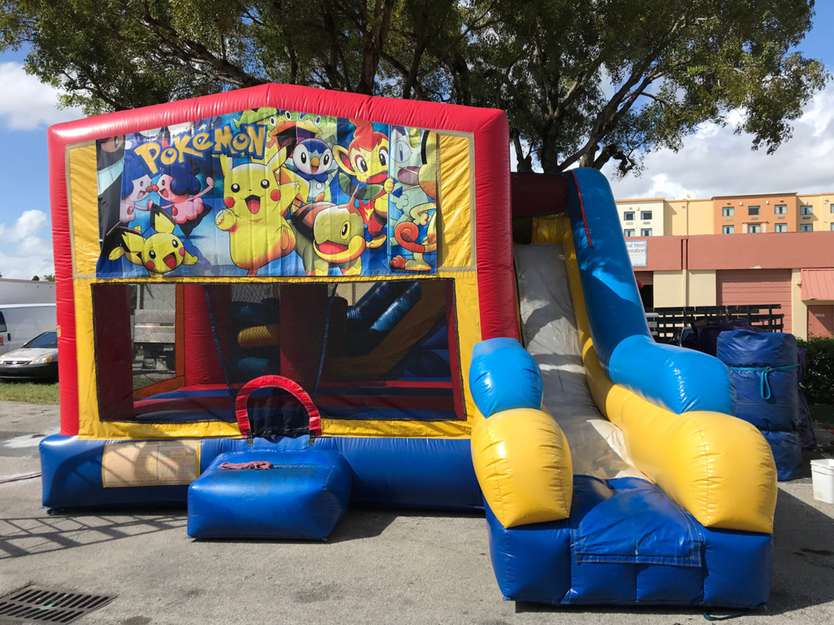 7 in 1 Pokemon Combo Unit Rental Party Rental Miami Nicky