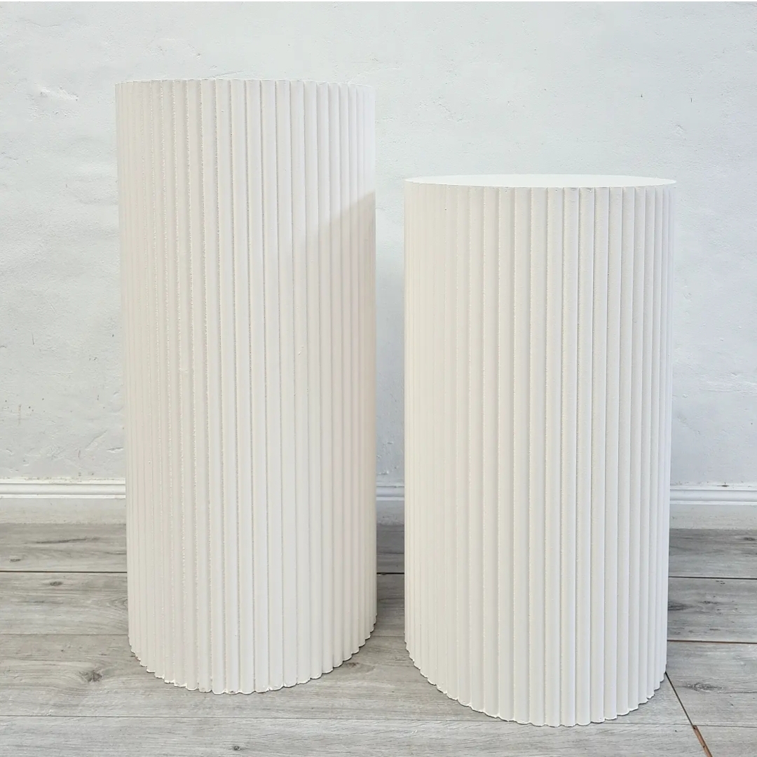 White Ripple Plinths 120 & 100 Party Splendour
