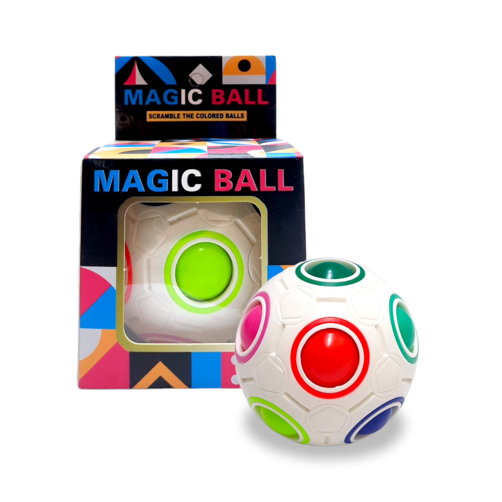 Magic Rainbow Puzzle Ball, Speed Cube Ball Puzzle Stress Reliever Magic