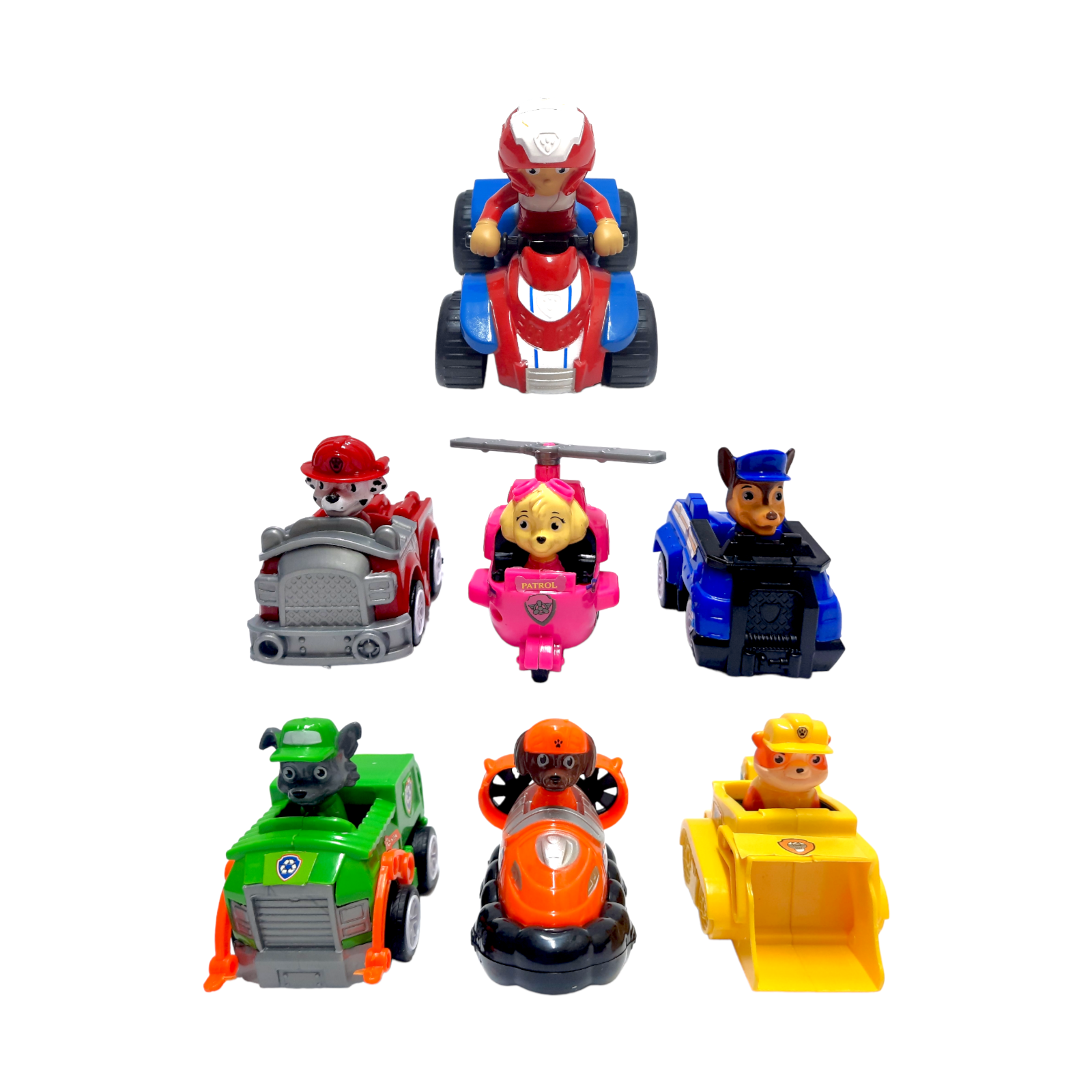 7Pieces Set of Paw Patrol Cars Toy Set Collectible Figure for Kids