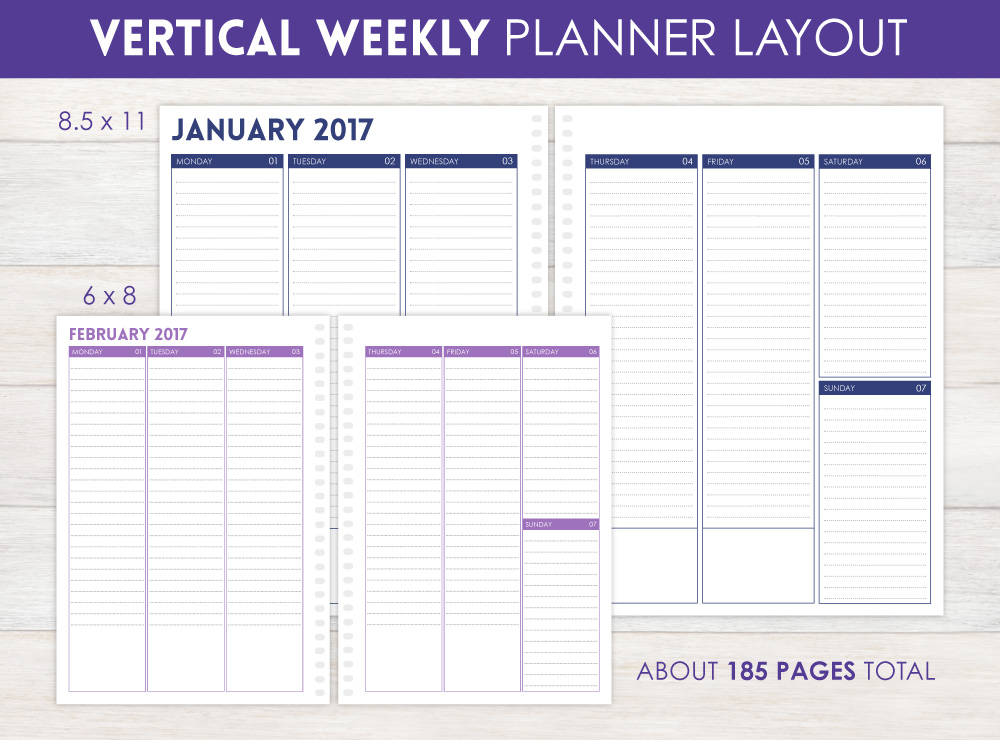 Personal Planner & Weekly Planner by PurpleTrail Invitation Ideas