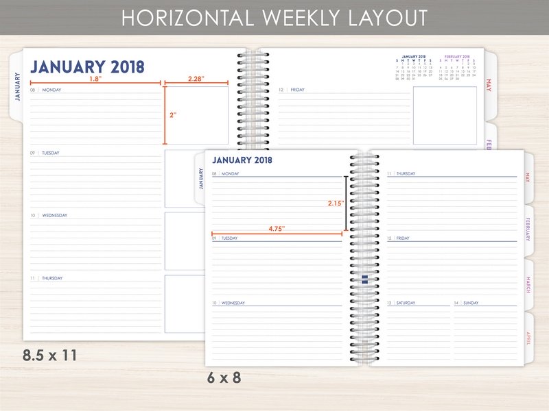 New Weekly Planner Layout Options PurpleTrail Planners
