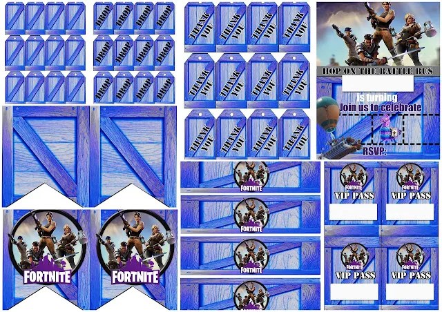 22 Free Fortnite Party Printables - Party with Unicorns