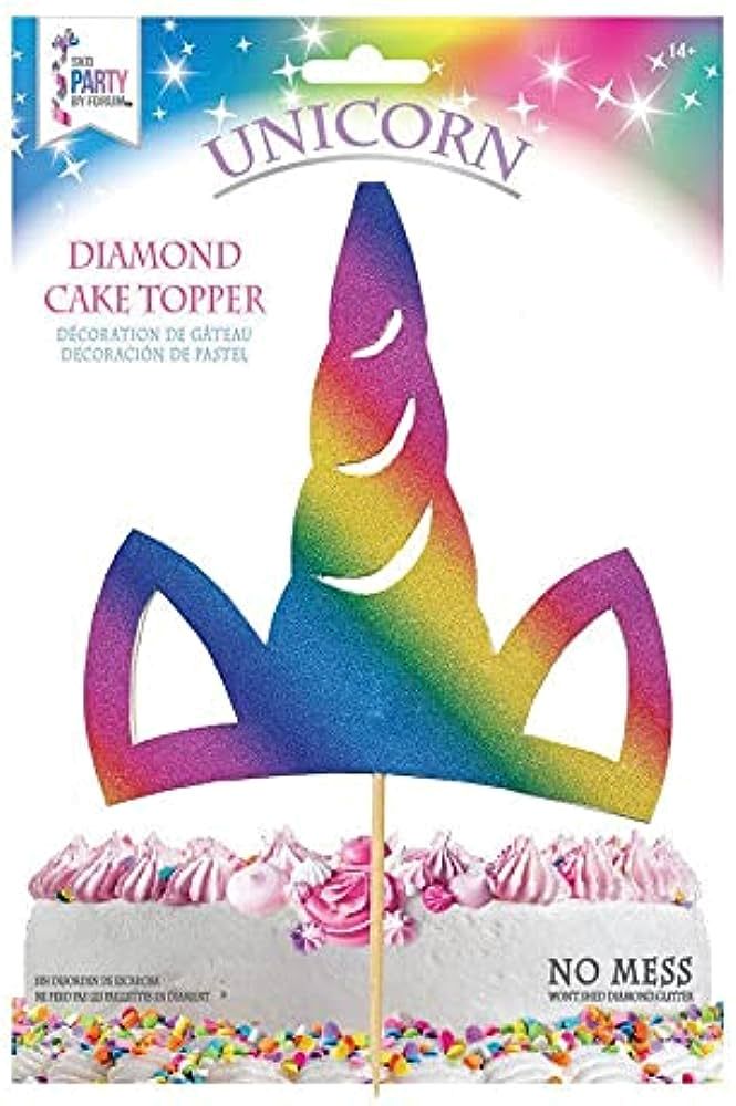 Unicorn Horn Cake Topper Party WOW