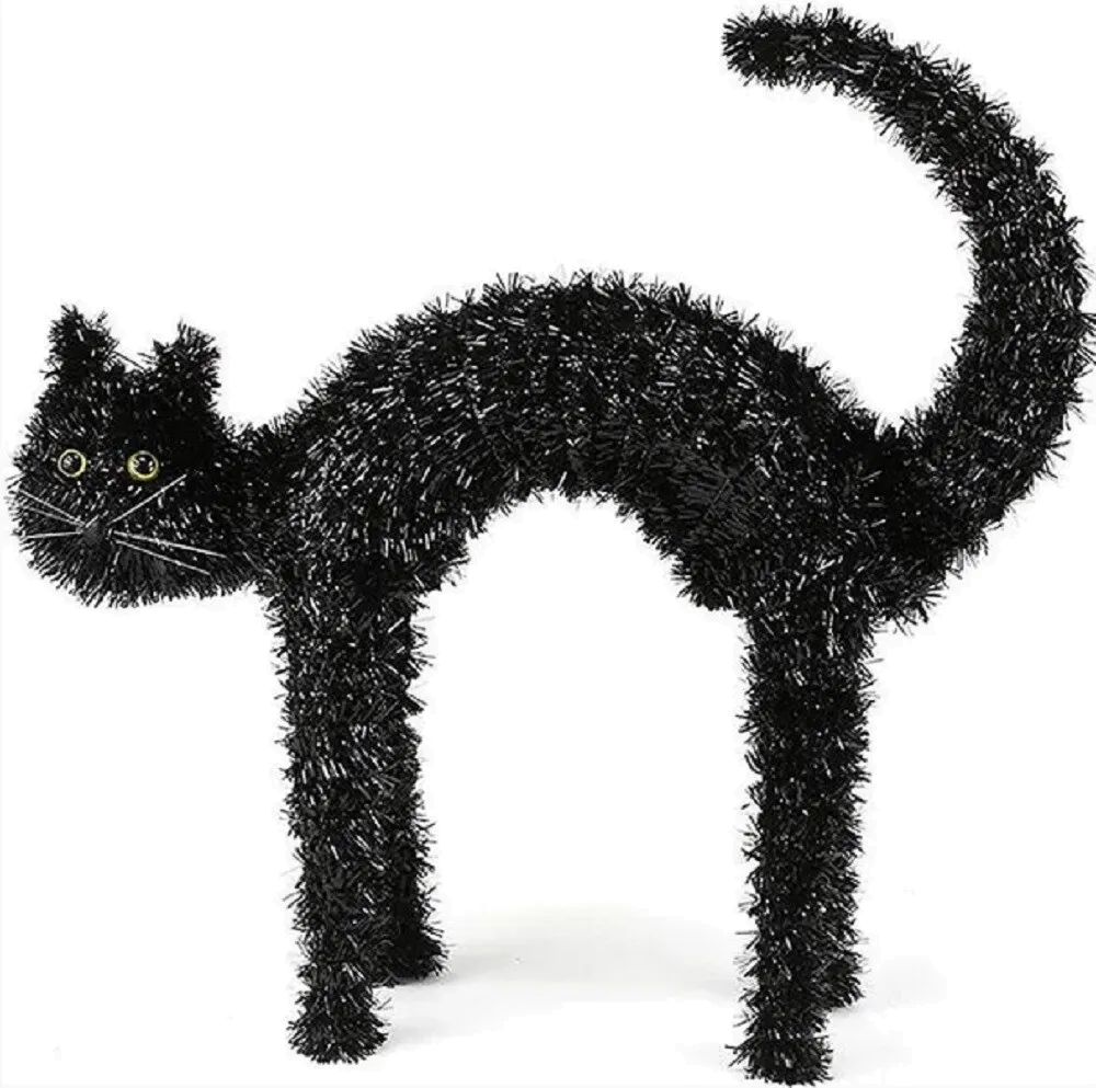3D Tinsel Cat Decoration 17″ Party WOW