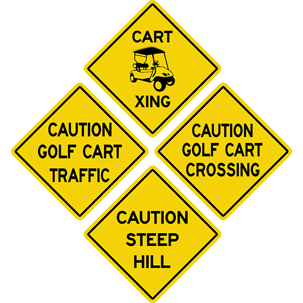 Golf Course Traffic Signs Customize Your Message Par West Turf